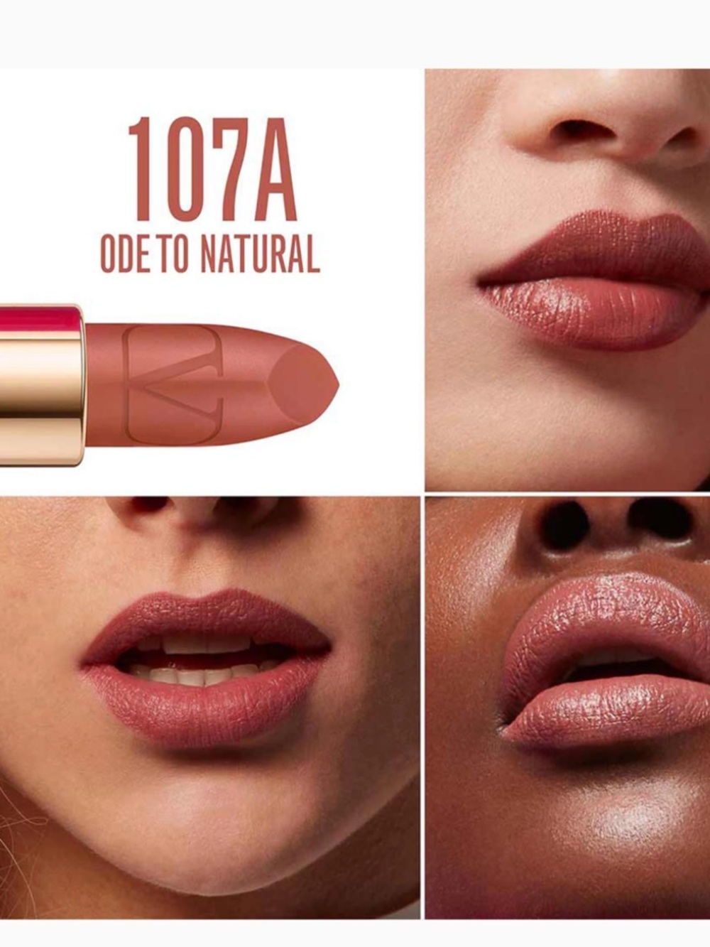 Valentino 107A Ode to Natural matte lipstick